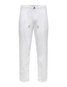 Onsleo Crop Linen Mix 0048 Pant ONLY & SONS White