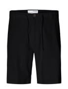 Slhregular-Brody Linen Shorts Noos Selected Homme Black