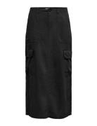 Onlmalfy-Caro Linen Long Skirt Pnt ONLY Black