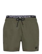 Mens Woven Boxer Emporio Armani Khaki