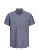 Jjesummer Linen Blend Shirt Ss Sn Jack & J S Blue