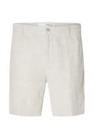 Slhregular-Mads Linen Shorts Noos Selected Homme Cream