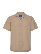 Joreaster Palma Seersucker Shirt Ss Ln Jack & J S Beige