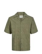 Jprbluoregon Jacquard Resort Shirt S/S Jack & J S Green