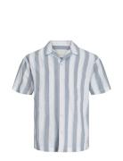Jprccsummer Stripe Resort Shirt S/S Ln Jack & J S Blue