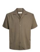 Jprccaaron Tencel Resort Shirt S/S Ln Jack & J S Brown