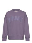 Over Printed Sweatshirt Tom Tailor Purple