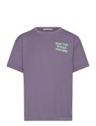 Over Printed T-Shirt Tom Tailor Purple
