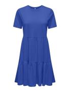 Onlmay Life S/S Peplum Dress Box Jrs ONLY Blue