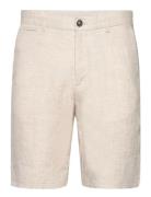 Slim Fit 100% Linen Bermuda Shorts Mango Beige