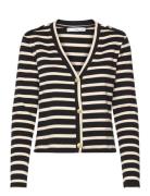 Striped Cardigan With Buttons Mango Black
