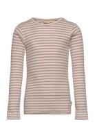 T-Shirt L/S Modal Striped Petit Piao Beige