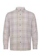 Barrow Dobby Ls Shirt French Connection Beige
