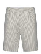 Linton Pleat Short Stripe Ecru Wax London White