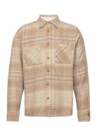 Whiting Overshirt Ombre Giant Wdwpane Beige / Pink Wax London Beige