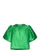 Cleo Pouf Sleeve Blouse Malina Green