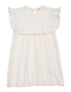 Pointelle Heart Dress W. Ruffle Copenhagen Colors Cream