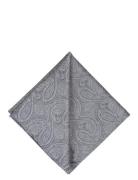 Paisley Silk Pocket Square Portia 1924 Grey