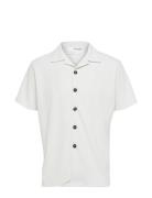 Slhloose-Plisse Resort Ss Shirt Ex Selected Homme White