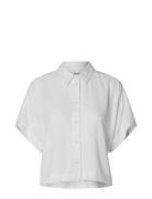 Slfviva Ss Cropped Shirt Noos Selected Femme White