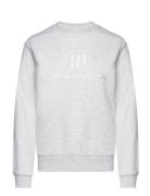 Reg Tonal Shield C-Neck Sweat GANT Grey