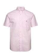 Reg Classic Poplin Gingh Ss Shirt GANT Pink