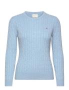 Stretch Cotton Cable C-Neck GANT Blue