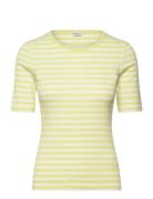 Slim Striped 1X1 Ribbed Ss T-Shirt GANT Green