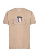 Archive Shield Ss T-Shirt GANT Beige