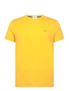 Contrast Logo Ss T-Shirt GANT Yellow