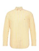 Reg Cotton Linen Stripe Shirt GANT Yellow