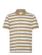 Stripe Ss Pique Polo GANT Beige