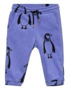 Penguin Fleece Trousers Mini Rodini Blue
