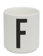 Porcelain Cup A-Z, Æ, Ø Design Letters White