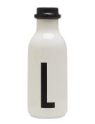 Water Bottle A-Z Design Letters White