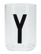 Personal Drinking Glass Design Letters White