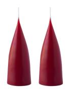 Hand Dipped C -Shaped Candles, 2 Pack Kunstindustrien Red