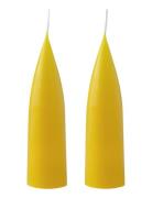 Hand Dipped C -Shaped Candles, 2 Pack Kunstindustrien Yellow