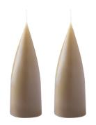 Hand Dipped C -Shaped Candles, 2 Pack Kunstindustrien Beige