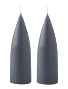 Hand Dipped C -Shaped Candles, 2 Pack Kunstindustrien Grey