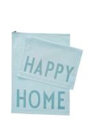 Favourite Tea Towel Design Letters Blue