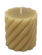 Pillar Candle Swirl Small 37H Present Time Green