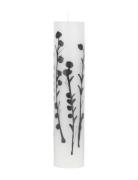 Wax Alter Candles 5 X 25- Black Wild Flowers Kunstindustrien Patterned