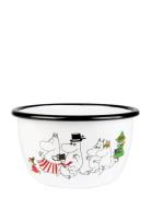 Moomin Enamel Bowl 0.6L Moominvalley Moomin White