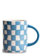 Mug Liz Check Blue/White Byon Patterned