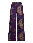 Printed Canvas Wide Pants REMAIN Birger Christensen Purple