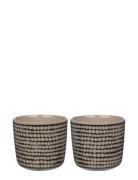 Siirtola. Cup 2Dl W/Out H 2Pcs Marimekko Home Brown