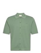 Textured Cotton Ss Shirt GANT Green