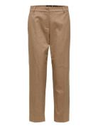 Slfria Mw Cropped Pant Camel Mel B Noos Selected Femme Beige