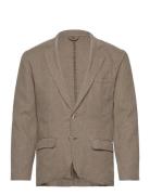 Cotton Linen Blazer Lindbergh Brown